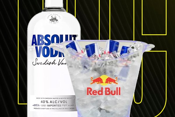 Kits de bebidas com energético e gelo